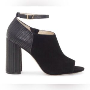 Louise et Cie Lo-Keran Black Peep-Toe Block Heels